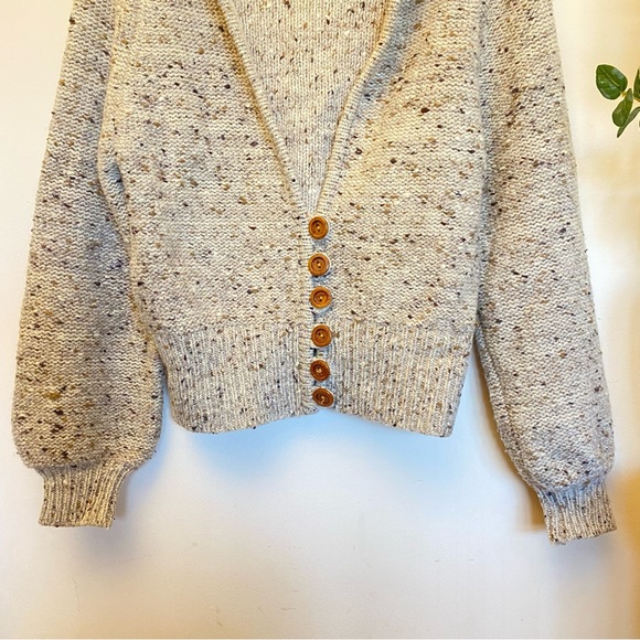 Vintage PQs Peter G’s General Store Chunky Knit Oatmeal Sweater / Cardigan - Picture 4 of 9